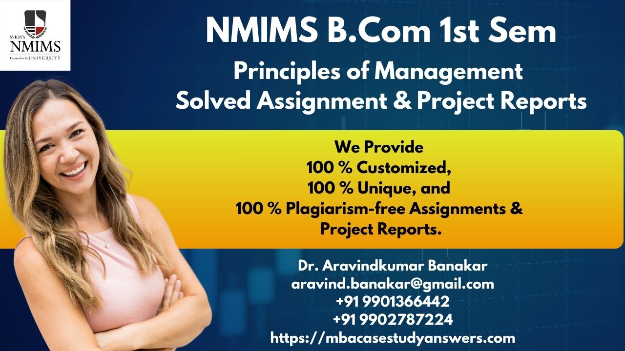 NMIMS Assignment Writing Services by Dr. Aravind Banakar