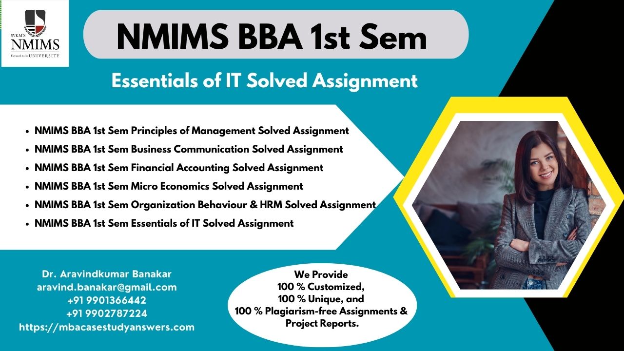 NMIMS Dec 2024 BBA 1st Sem Solved Assignments