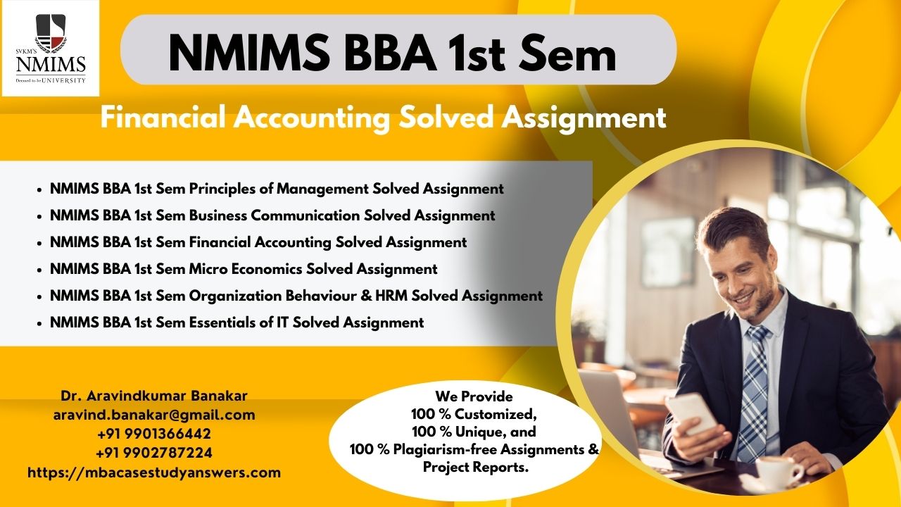 NMIMS Assignment Help by Dr. Aravind Banakar