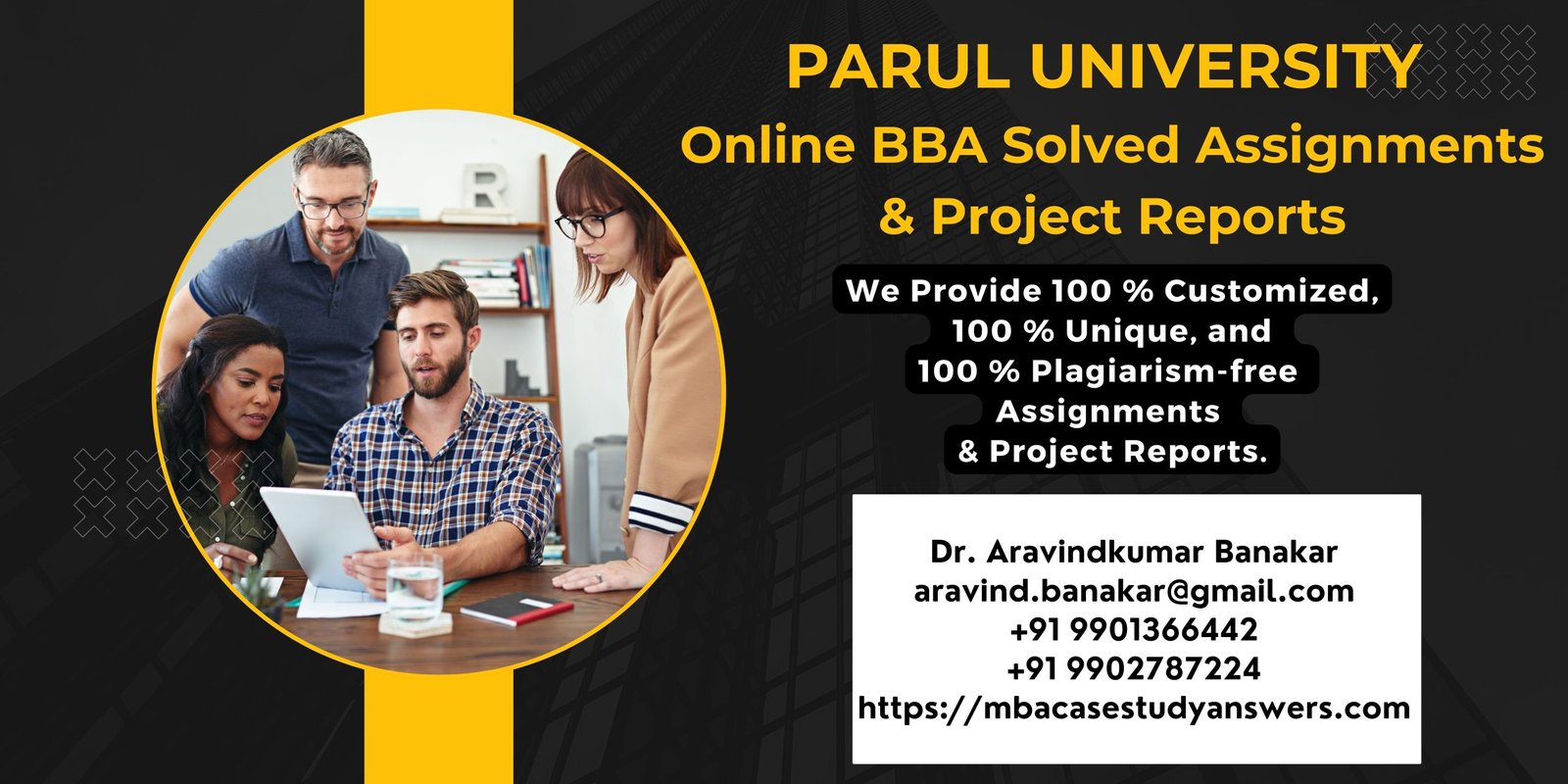 PARUL UNIVERSITY BBA Customized Assignments & Project Reports