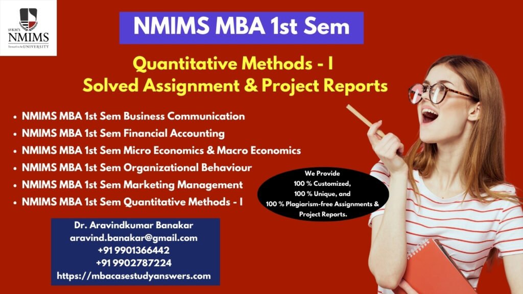 Solved NMIMS MBA Corporate Finance Assignment