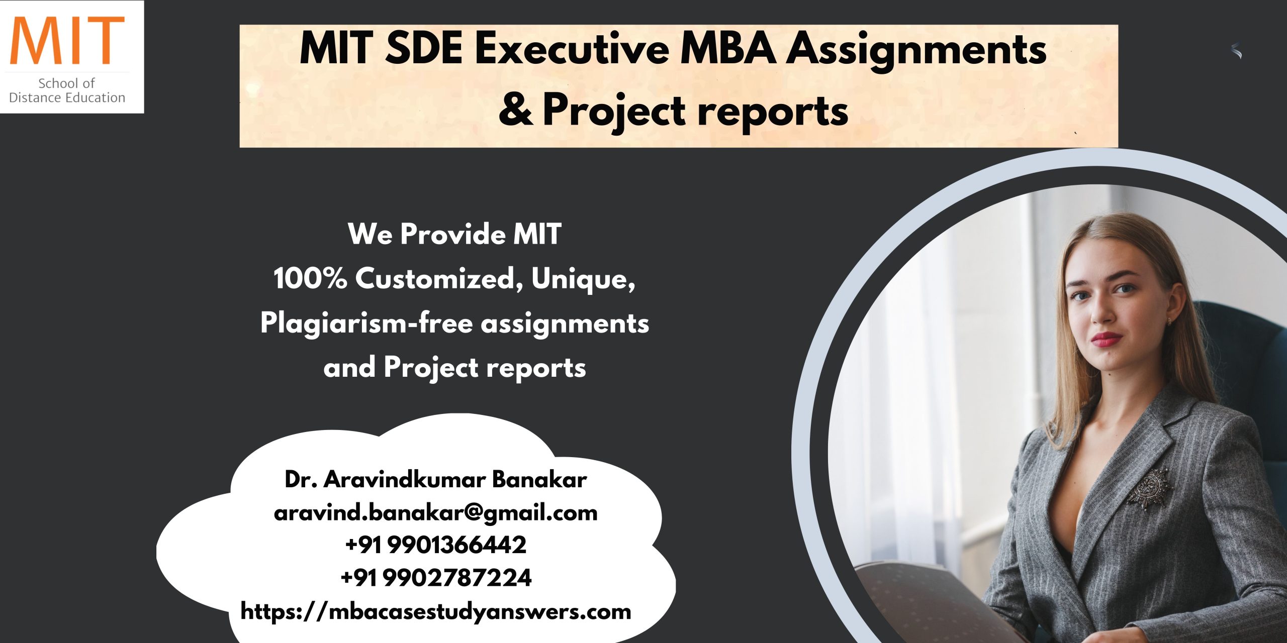 MIT SDE Executive MBA Assignments & Project reports