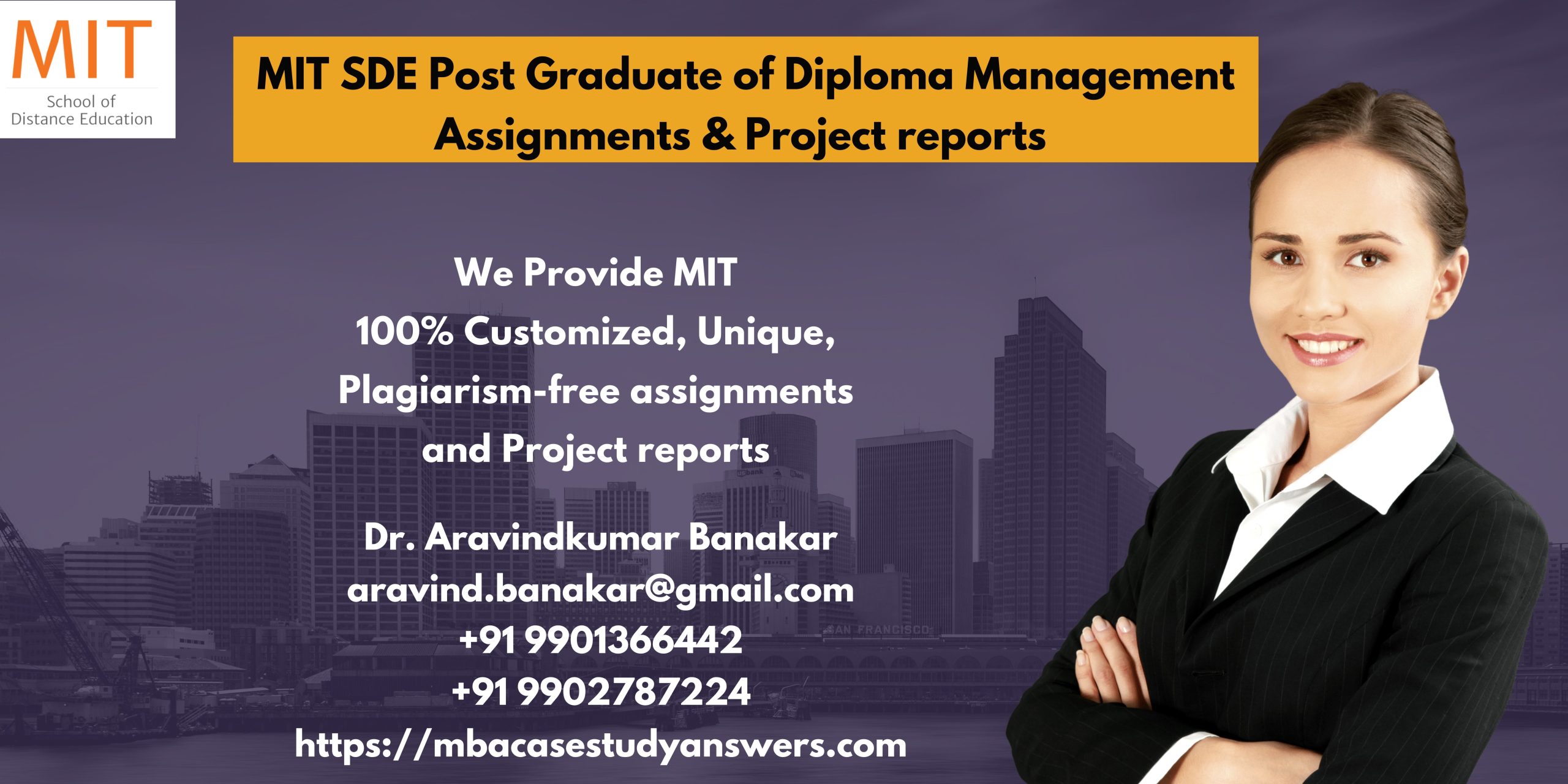 MIT SDE Dual Degree – PGDM and EMBA Assignments & Project reports