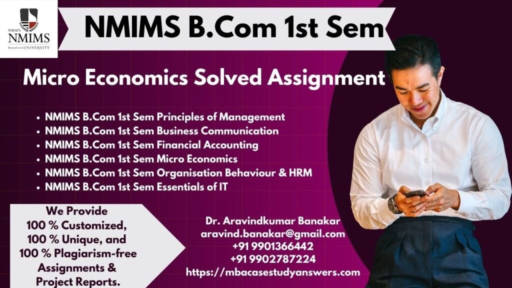 How can I get the NMIMS B.Com Financial Institutions & Markets Solved Assignment?