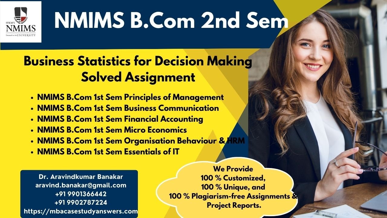 NMIMS Dec 2024 MBA 1st Sem Solved Assignments NMIMS Dec 2024 EMBA