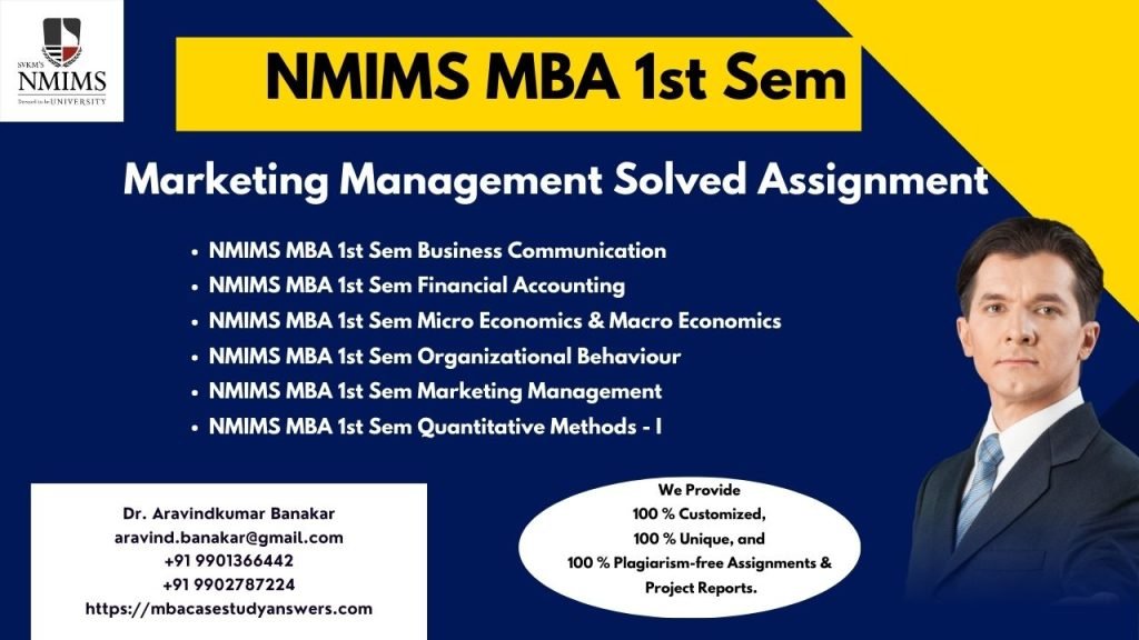 Best Platforms for NMIMS MBA Solved Assignments