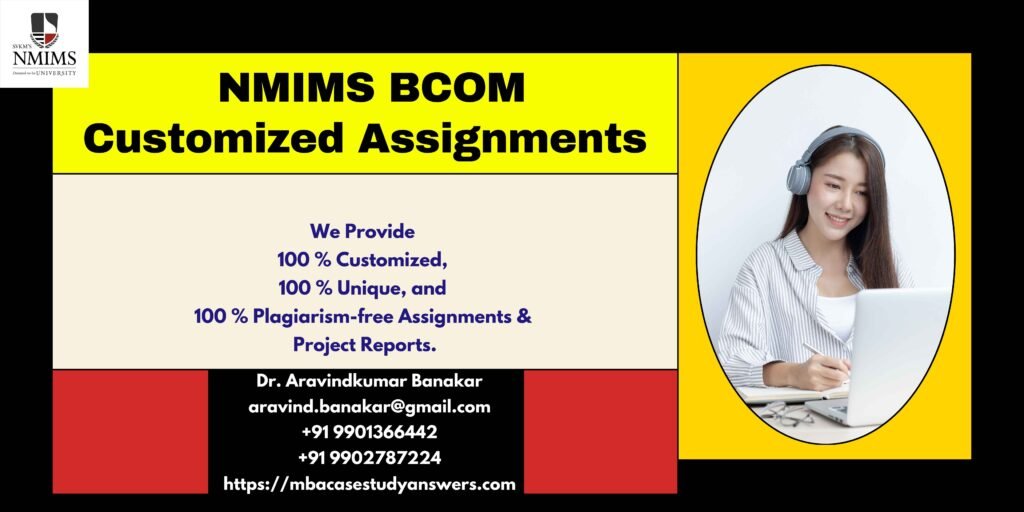 Solved NMIMS B.Com Financial Accounting Assignment