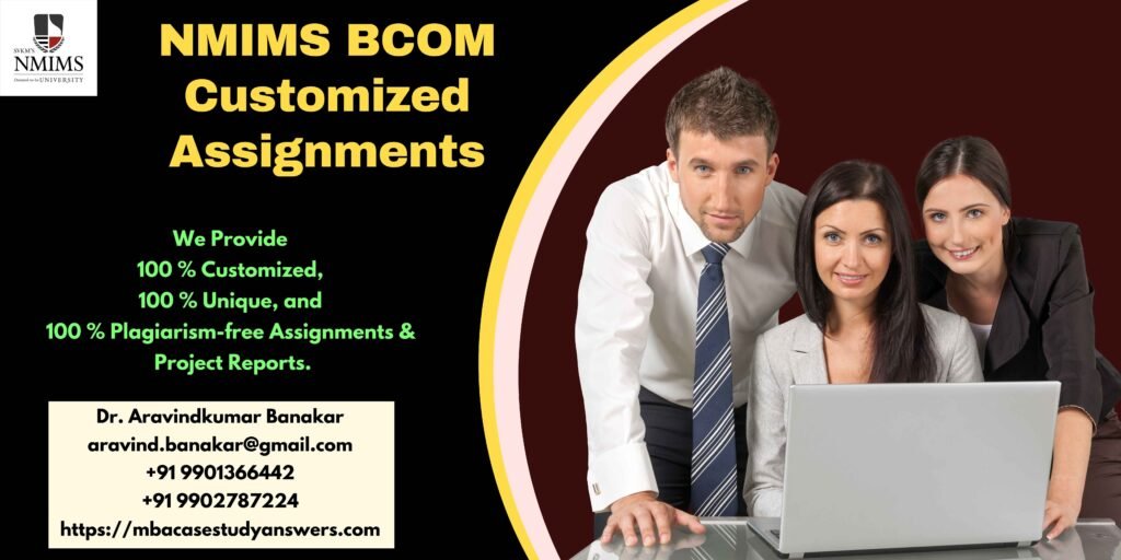 Solved NMIMS B.Com Financial Modelling Assignment