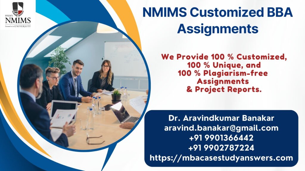 NMIMS BBA - B.Com Financial Modeling Solved Answer Assignment