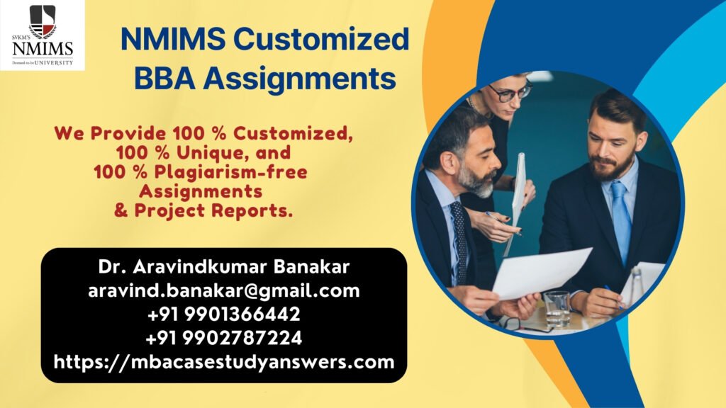 NMIMS BBA - B.Com Financial Statement Analysis Solved Answer Assignment