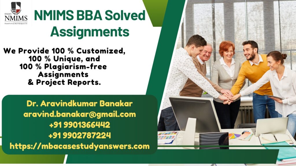 Solved NMIMS BBA Project Management Assignment