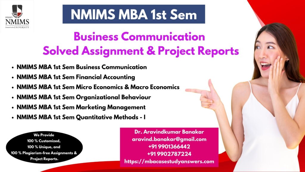 NMIMS MBA Business Communication Solved Answer Assignment