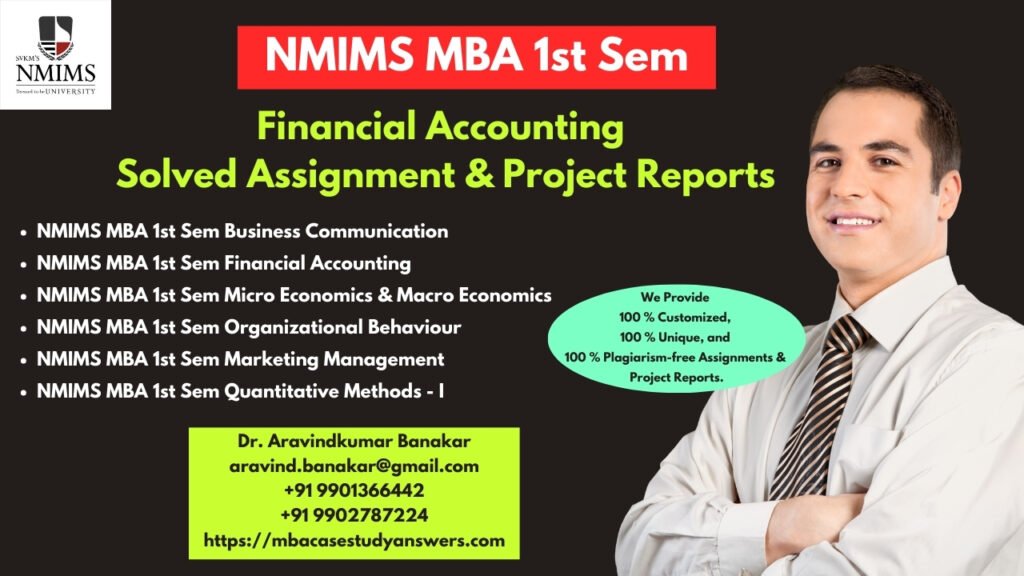 NMIMS MBA Capital Market and Portfolio Management Solved Answer Assignment