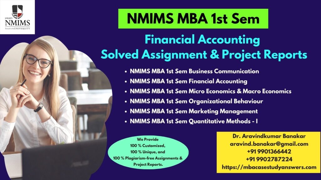 NMIMS MBA Corporate Finance Solved Answer Assignment