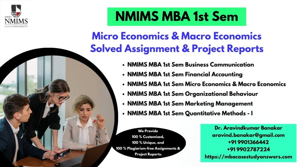 Where should I obtain NMIMS MBA Finance Specialisation Electives Solved Assignment