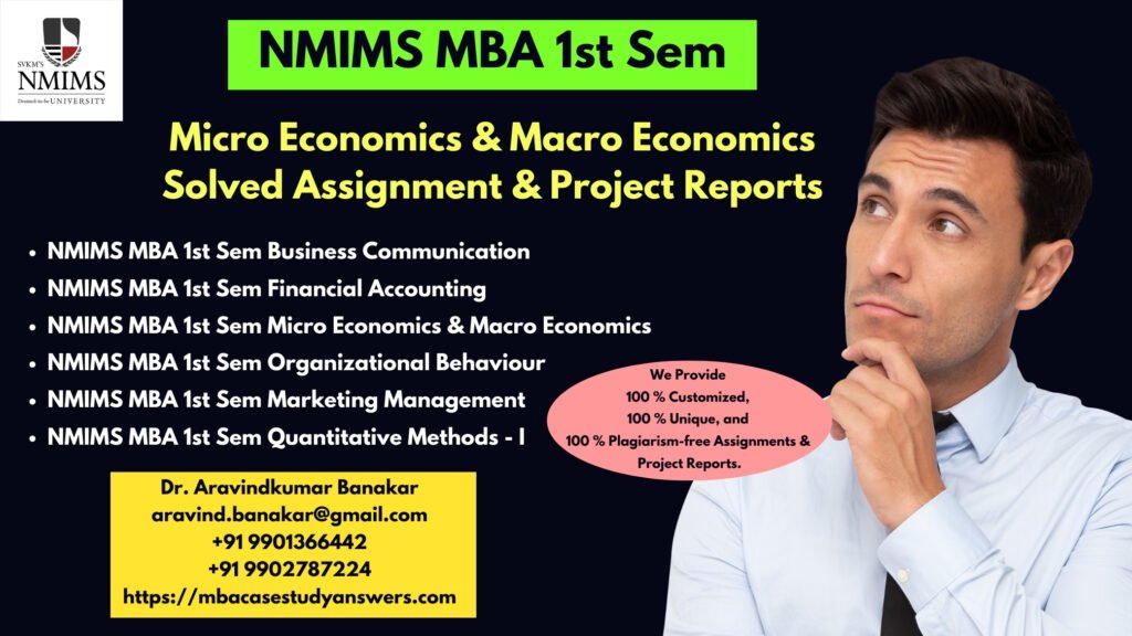 NMIMS MBA Financial Accounting Solved Answer Assignment