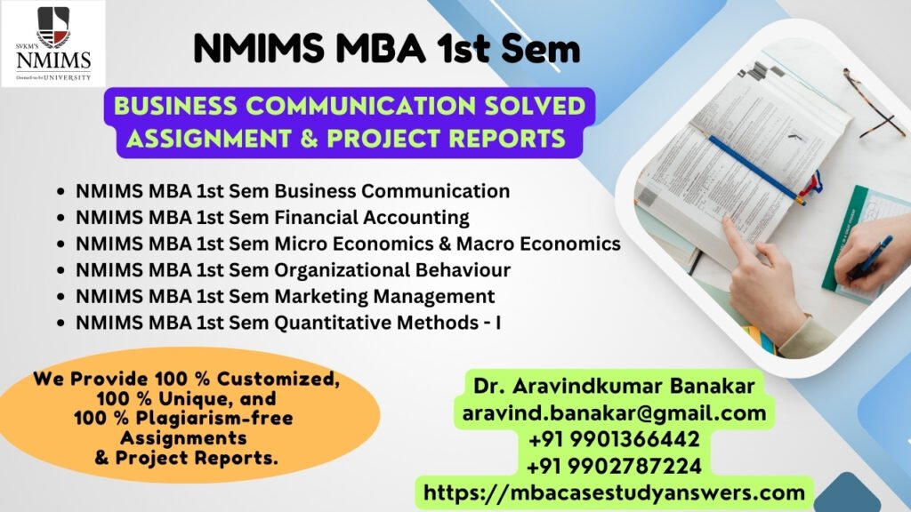 To get the NMIMS MBA Operations Management Solved Assignment you can rely on the expertise of Dr. Aravind Banakar, a highly experienced academic professional with reputable and experienced academic content writers over 24 years of experience. Dr. Banakar specializes in preparing NMIMS MBA Solved Assignments and has extensive knowledge of not only the MBA program at SVKM Narsee Monjee but also courses like BBA, BBM, B.Com, EMBA, and various postgraduate programs.