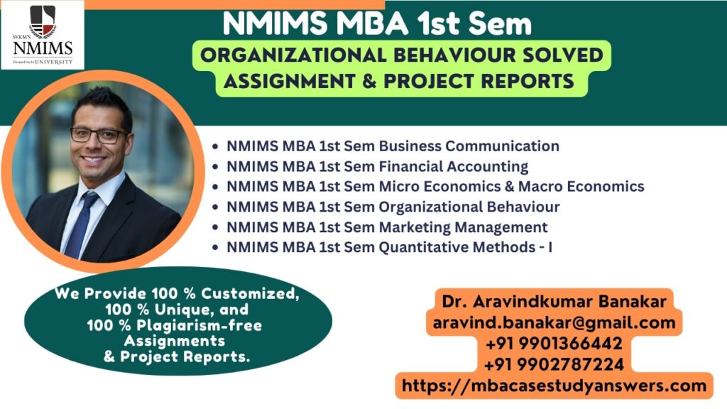 NMIMS MBA Total Quality Management Solved Answer Assignment