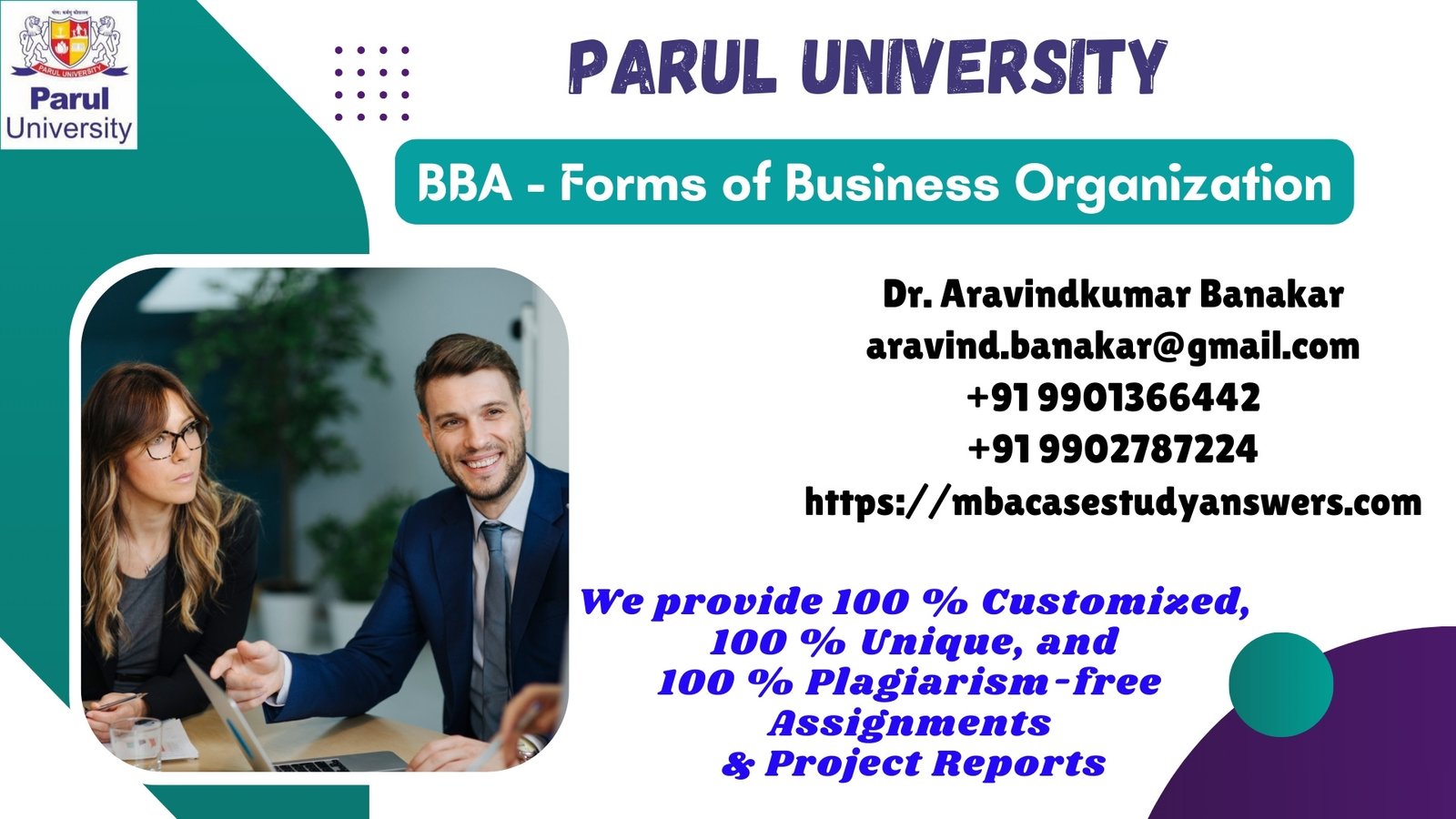 Parul University BBA Financial Accounting Solved Assignment?
Ans:
Dr. Aravind Banakar's Academic Writing Services offers a reputable and reliable solution for your Parul University BBA Financial Accounting Solved Assignment. 
