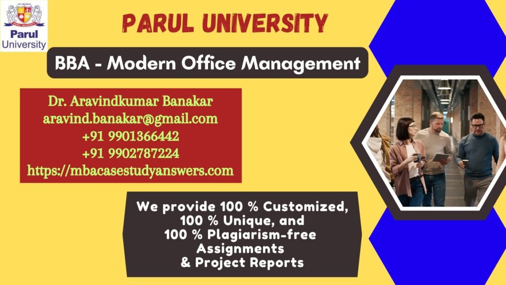 Parul University BBA Modern Office Management Solved Assignment