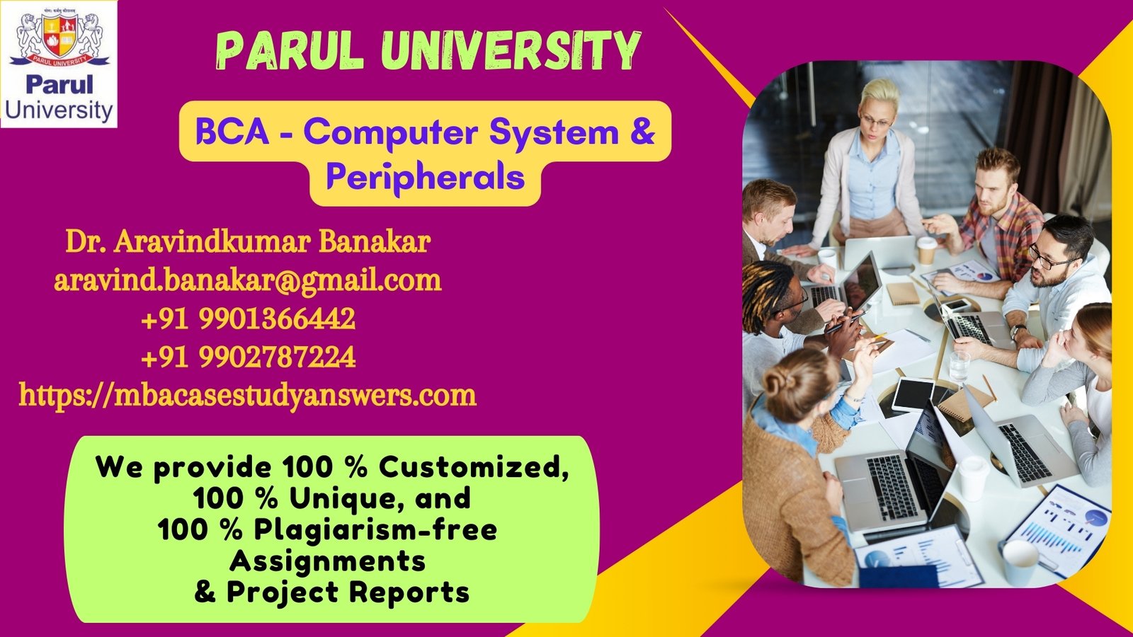 Parul University BCA Computer System & Peripherals Solved Assignment