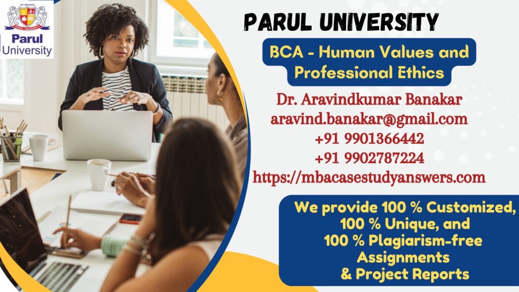 Parul University BCA Human Values and Professional Ethics Solved Assignment