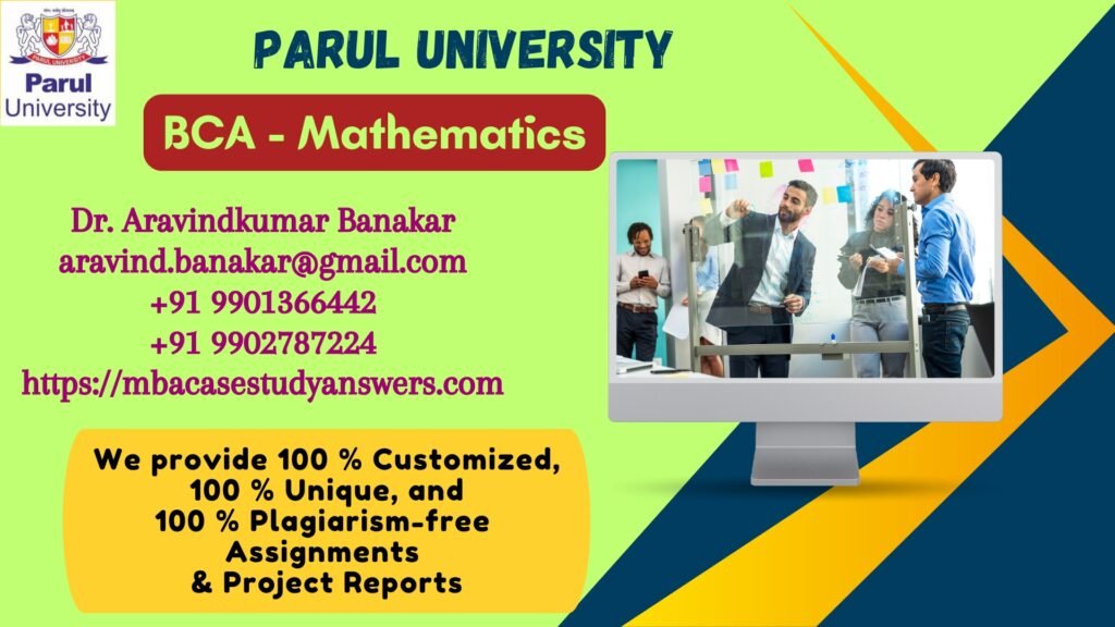 Parul University BCA Mathematics Solved Assignment