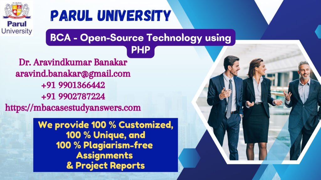 Parul University BCA Open-Source Technology using PHP Solved Assignment