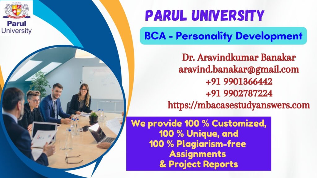 Parul University BCA Personality Development Solved Assignment