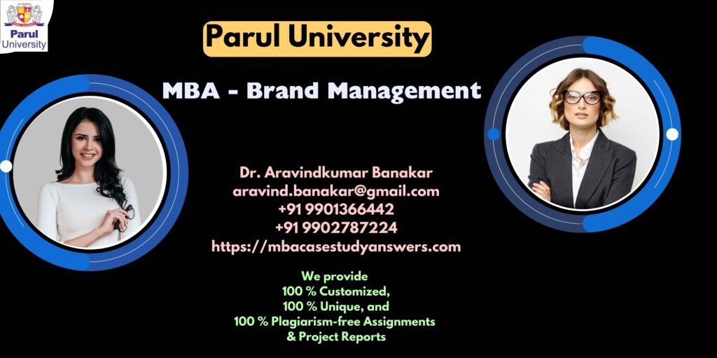 Parul University MBA Brand Management Solved Assignment