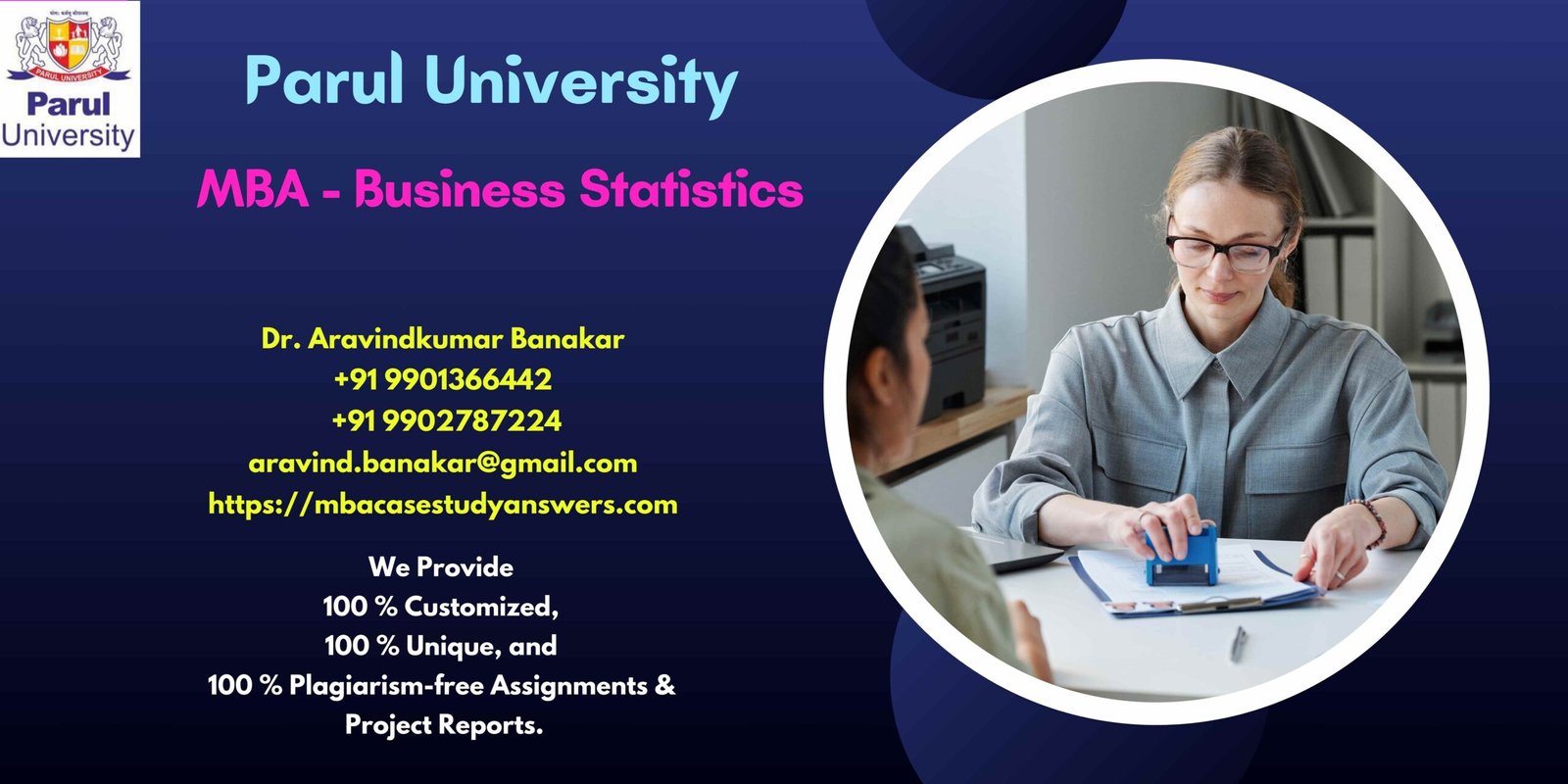 Parul University MBA Business Statistics Solved Assignment?