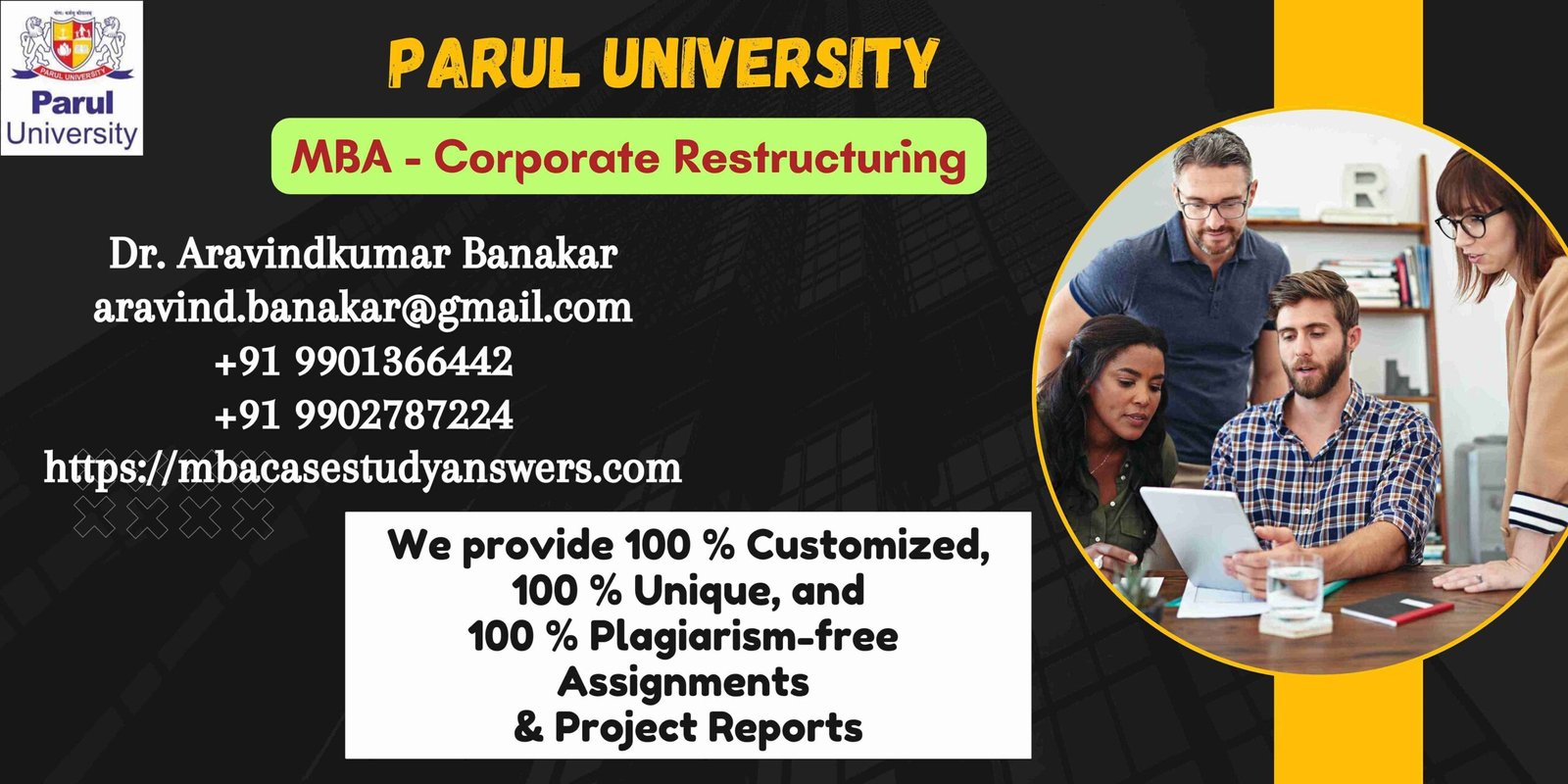 Parul University MBA Corporate Restructuring Solved Assignment