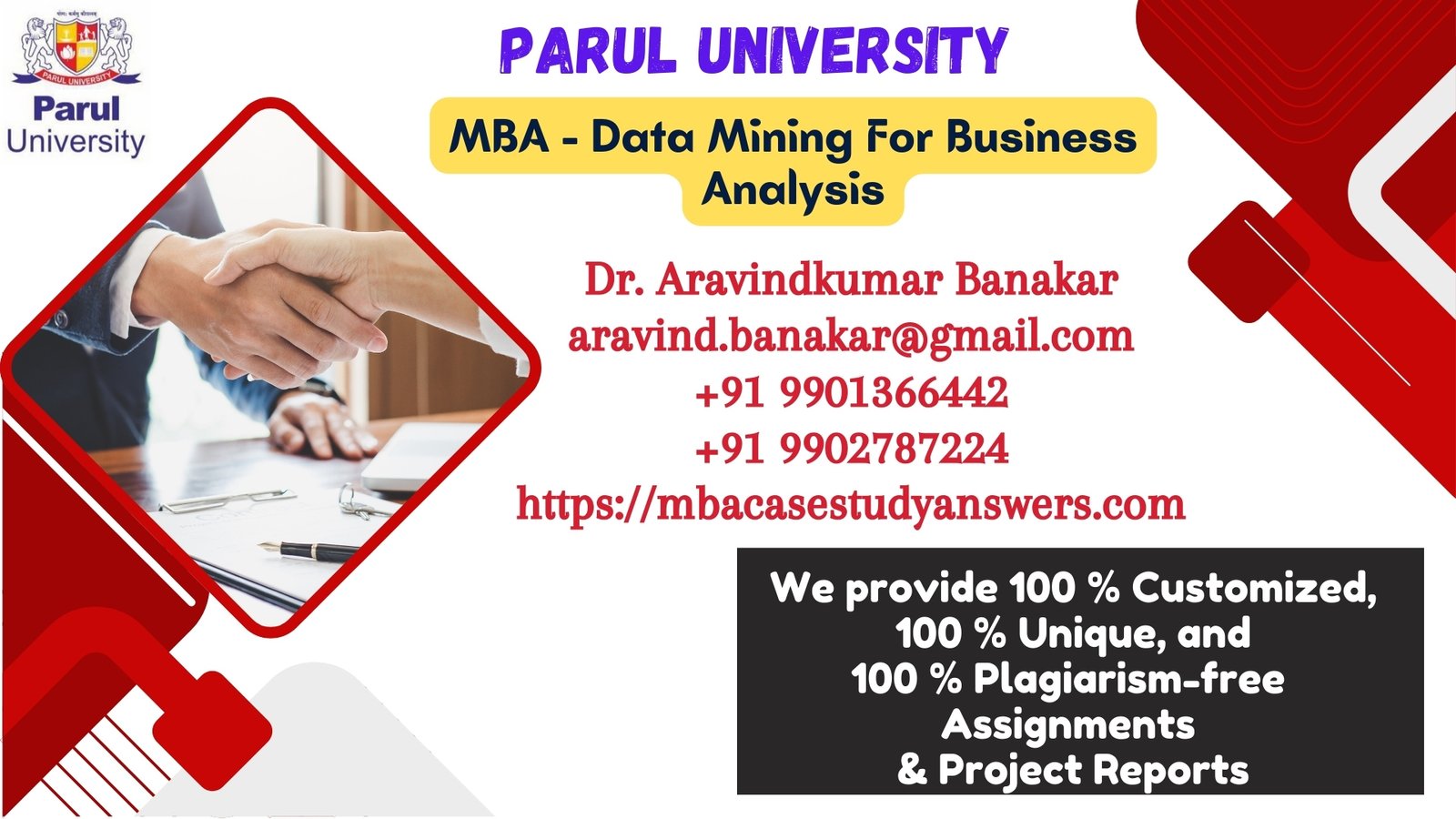 Parul University MBA Data Mining For Business Analysis Solved Assignment