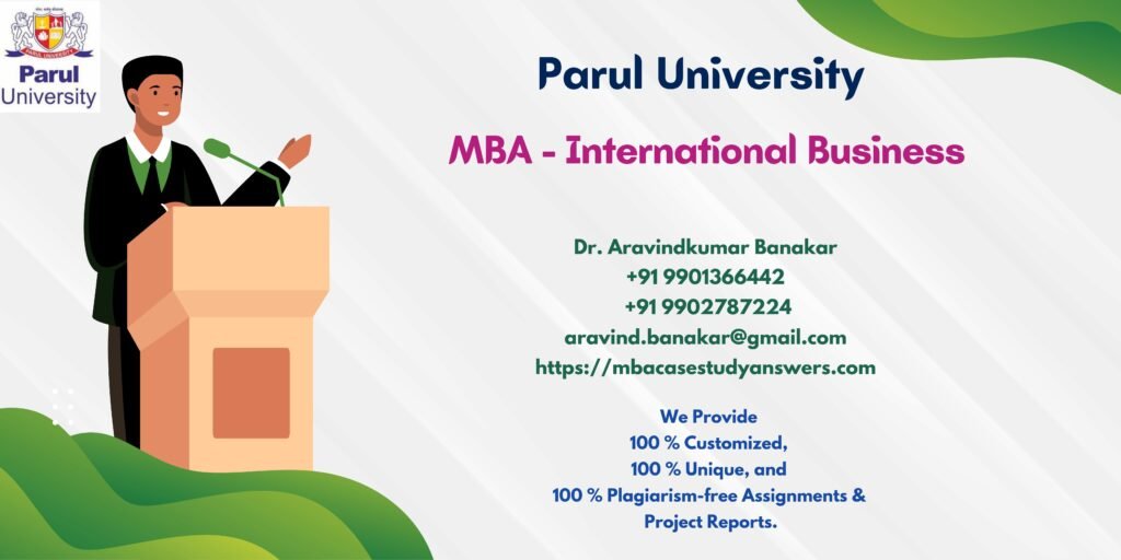 Parul University MBA International Business Solved Assignment