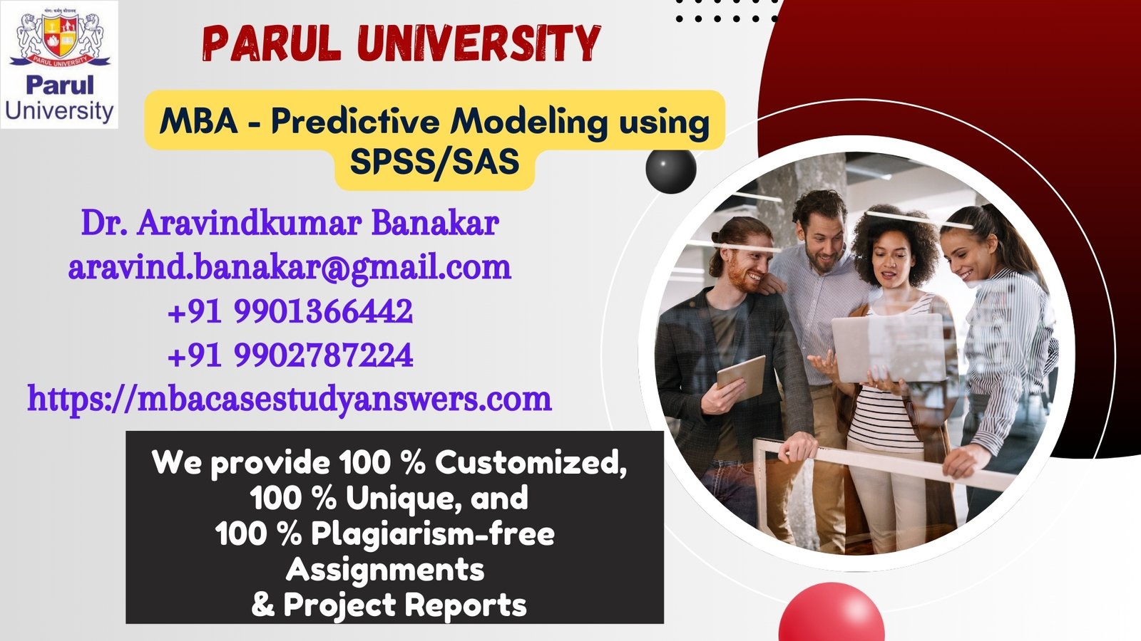 Parul University MBA Predictive Modeling using SPSS/SAS Solved Assignment