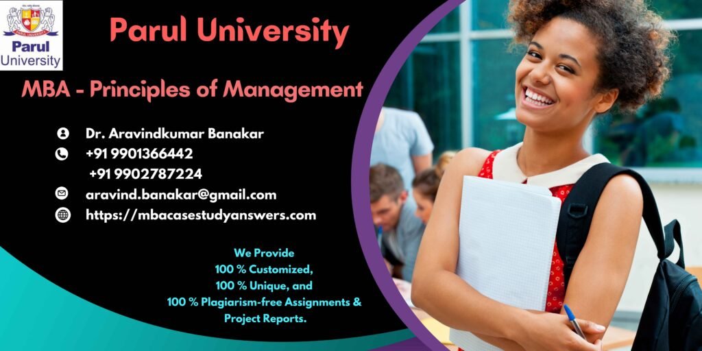 Parul University MBA Principles of Management Solved Assignment