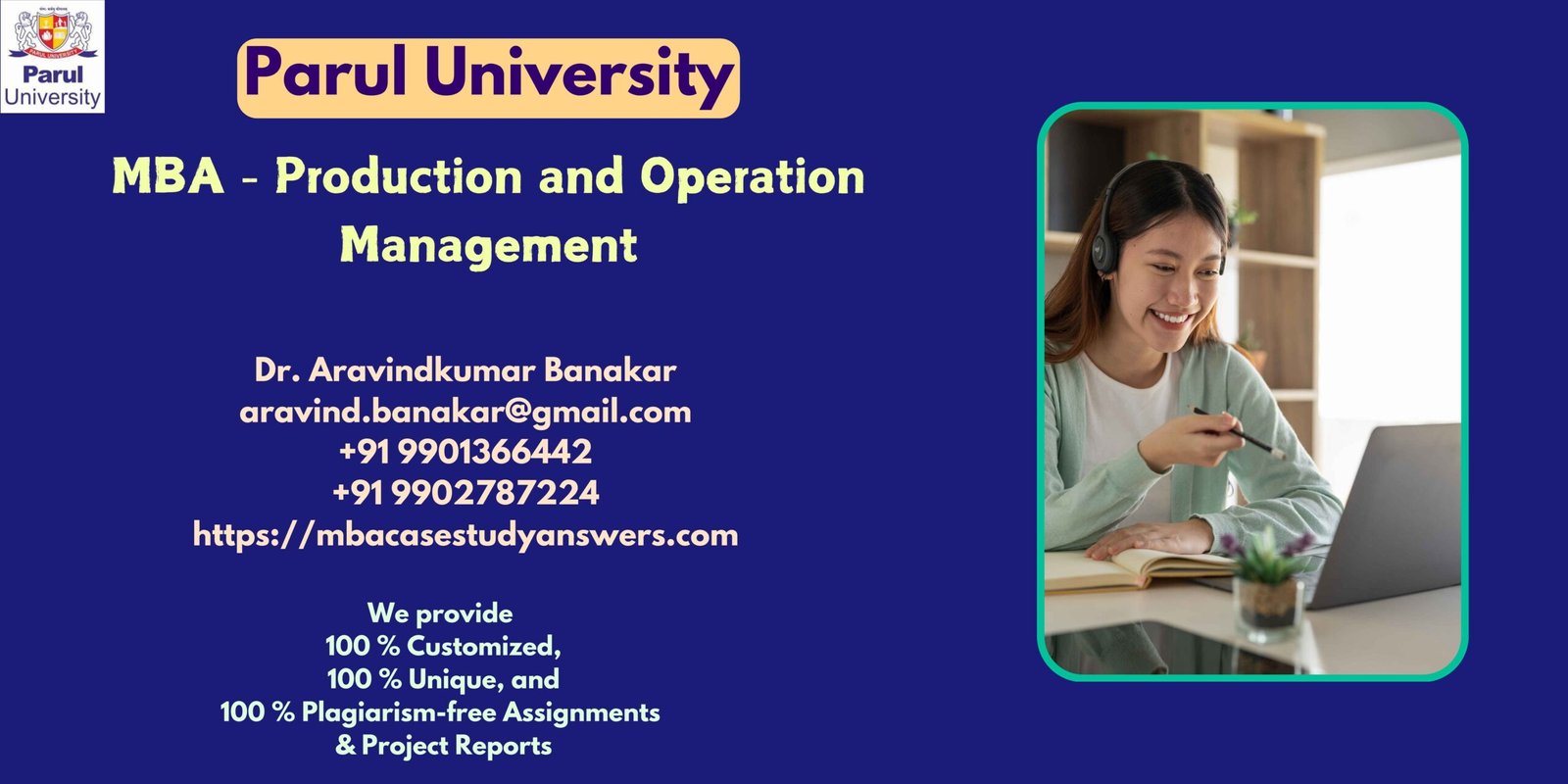 Parul University MBA Production and Operation Management Solved Assignment