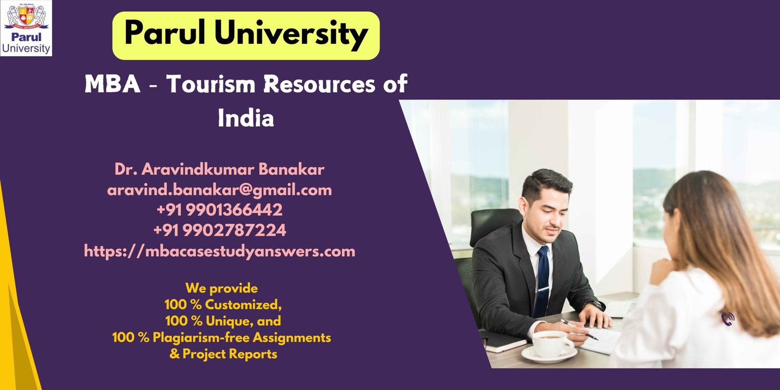 Parul University MBA Tourism Resources of India Solved Assignment