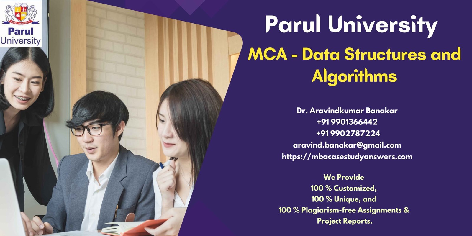 Solved Parul University MCA Data Structures and Algorithms Assignment