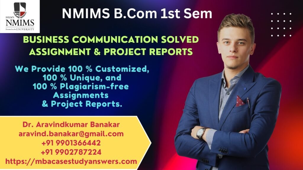 How to get a ready-made NMIMS B.Com Business Communication Assignment