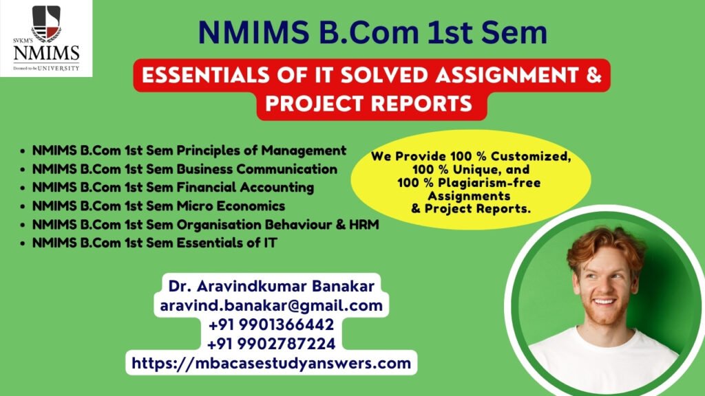 How to get a ready-made NMIMS B.Com Essentials of IT Assignment