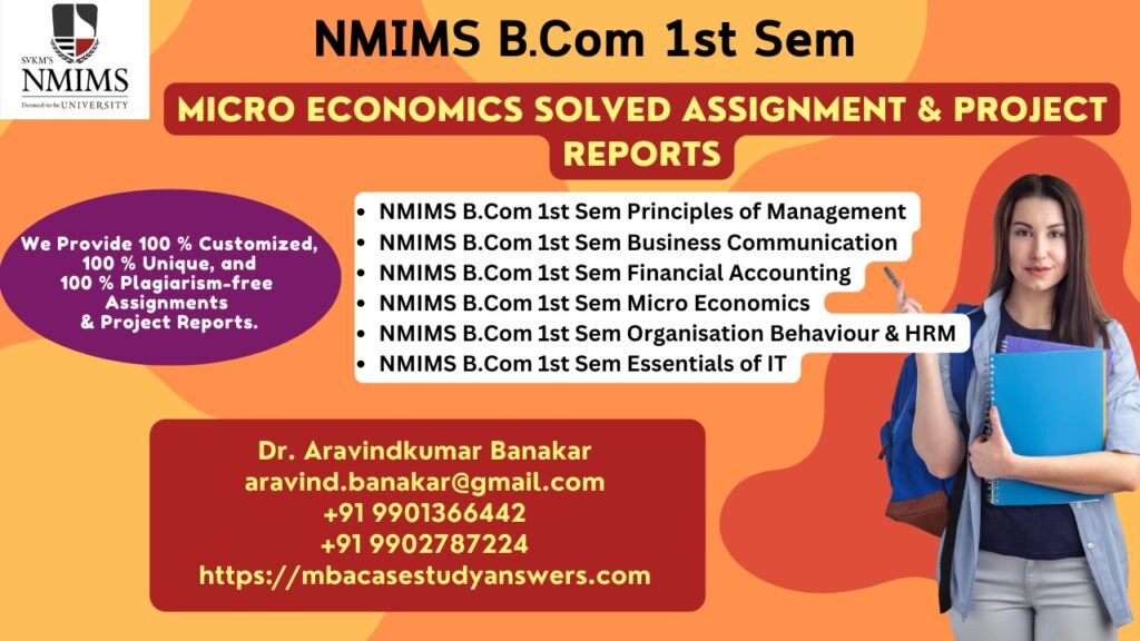 How to get a ready-made NMIMS B.Com Micro Economics Assignment