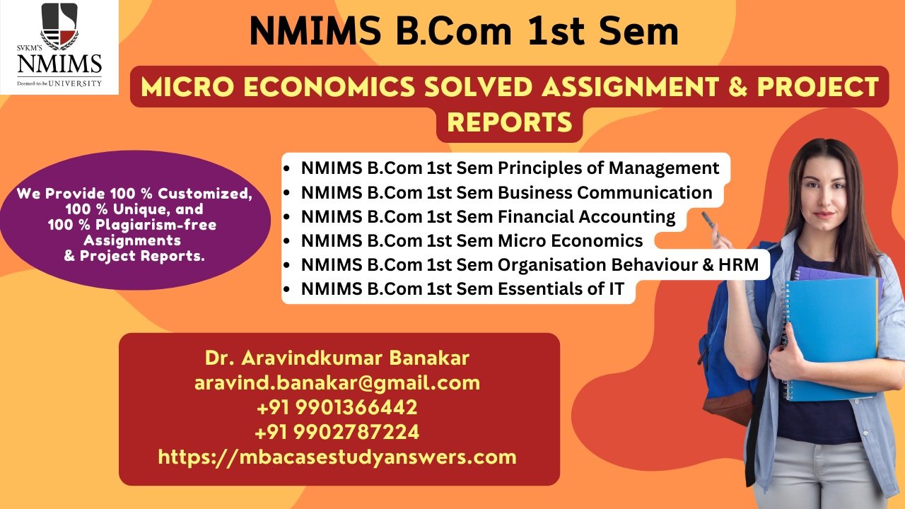 How to get a ready-made NMIMS B.Com Micro Economics Assignment