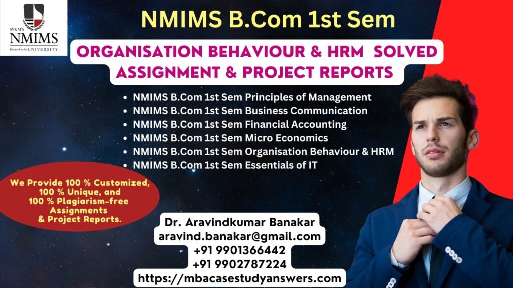 How to get a ready-made NMIMS B.Com Organisation Behaviour & HRM Assignment