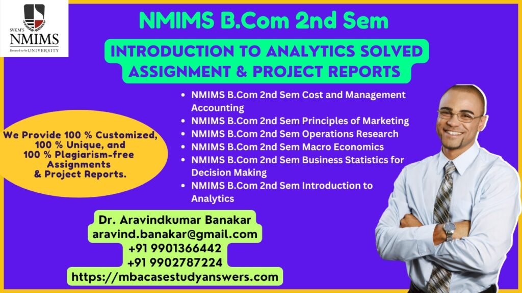 How to get a ready-made NMIMS B.Com Introduction to Analytics Assignment