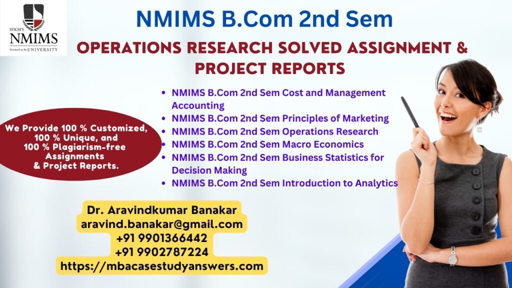 How to get a ready-made NMIMS B.Com Operations Research Assignment