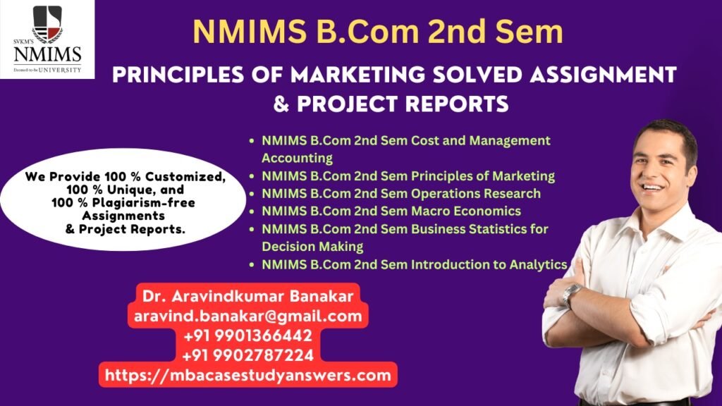 How to get a ready-made NMIMS B.Com Principles of Marketing Assignment