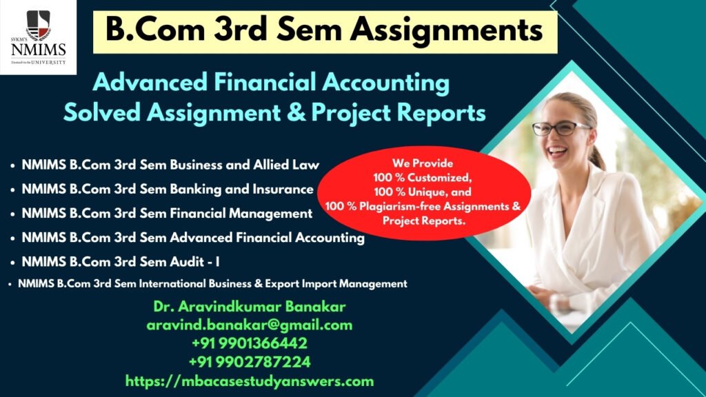 How to get a ready-made NMIMS B.Com Advanced Financial Accounting Assignment