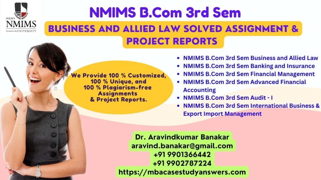 How to get a ready-made NMIMS B.Com Business and Allied Law Assignment