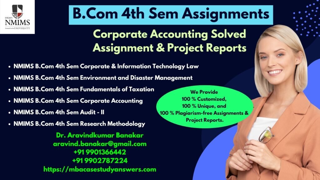 How to get a ready-made NMIMS B.Com Corporate Accounting Assignment